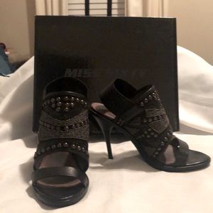 Miss Sixty black beaded heels